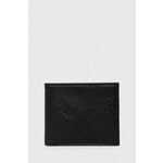 Usnjena denarnica Calvin Klein Jeans moški, črna barva - črna. Srednje velika denarnica iz kolekcije Calvin Klein Jeans. Model izdelan iz naravnega usnja. Model je enostaven za čiščenje in vzdrževanje.