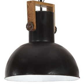 Shumee Industrijska viseča svetilka 25 W črna okrogla 42 cm E27