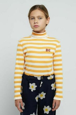 Otroška dolga majica Bobo Choses rumena barva - rumena. Otroške Majica z dolgimi rokavi iz kolekcije Bobo Choses. Model izdelan iz tanke