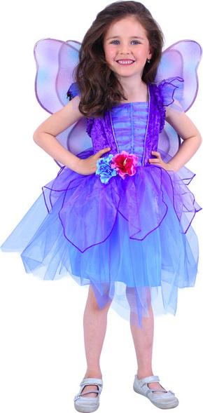 WEBHIDDENBRAND Otroški kostum Vile Violet s krili (M) e-pakiranje