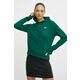 Pulover Reebok ženska, zelena barva, s kapuco, 100075857 - zelena. Majica s srajco s kapuco iz kolekcije Reebok izdelana iz enobarvne pletenine. Model iz izjemno udobne tkanine z visoko vsebnostjo bombaža.