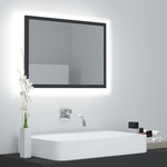 shumee LED kopalniško ogledalo sivo 60x8,5x37 cm iverna plošča