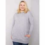 BASIC FEEL GOOD Ženska majica s kapuco plus size LUNA siva RV-BL-6338.19X_362525 2XL