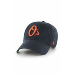 47brand kapa Baltimore Orioles - črna. Baseball kapa iz kolekcije 47brand. Model izdelan iz gladek material z vložki.