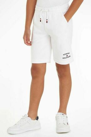 Otroške kratke hlače Tommy Hilfiger bela barva - bela. Otroški kratke hlače iz kolekcije Tommy Hilfiger. Model izdelan iz udobnega materiala.