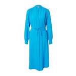 Obleka BOSS - modra. Obleka iz kolekcije BOSS. Model izdelan iz enobarvne tkanine. Lahkoten in prijeten material, namenjen toplejšim letnim časom.
