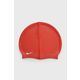 Nike plavajoča kapa - rdeča. Plavajoča kapa iz kolekcije Nike. Model narejen iz enobarvnega silikona.