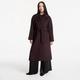 Plašč Calvin Klein Classic Df Wool Wrap Coat Dark Brown S
