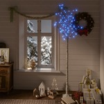 vidaXL Božično drevesce z 200 LED lučkami 2,2 m modro vrba