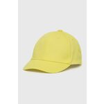 Otroška bombažna kapa Name it - rumena. Kapa s šiltom vrste baseball iz kolekcije Name it. Model izdelan iz enobarvne tkanine.