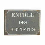 Kovinski znak Antic Line Entree Des Artistes