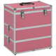 shumee Kovček za ličila 37x24x40 cm roza aluminij