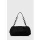 Torbica Calvin Klein črna barva - črna. Srednje velika torbica iz kolekcije Calvin Klein. na zapenjanje, model izdelan tekstilnega materiala. Model z dizajnom, ki omogoča nošenje izdelka kot balonar, kratek suknjič ali obleko.