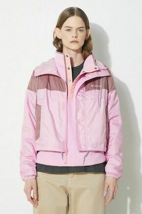 Outdoor jakna Columbia Flash Challenger roza barva - roza. Outdoor jakna iz kolekcije Columbia. Lahek model