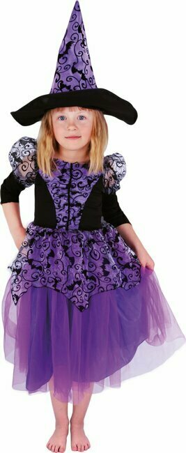 Detský kostým čarodejnica fialová (M)