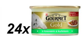 Gourmet Gold losos in piščanec 24 x 85 g
