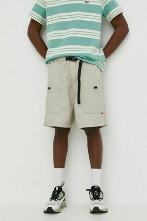 Bombažne kratke hlače Levi's bež barva - bež. Kratke hlače iz kolekcije Levi's. Model izdelan iz gladke tkanine. Model iz izjemno udobne bombažne tkanine.