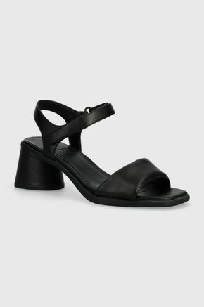 Usnjeni sandali Camper Kiara Sandal črna barva