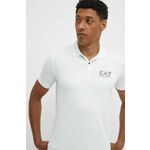 Športna polo majica EA7 Emporio Armani bela barva, PJEMZ.8NPF23 - bela. Športna polo majica iz kolekcije EA7 Emporio Armani. Model izdelan iz materiala, ki odvaja vlago.