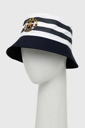 Bombažni klobuk Tommy Hilfiger mornarsko modra barva - mornarsko modra. Klobuk iz kolekcije Tommy Hilfiger. Model z ozkim robom