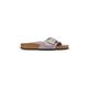 Birkenstock natikači ženski usnjeni Madrid Big Buckle Natural Leather Patent vijolična 1032921