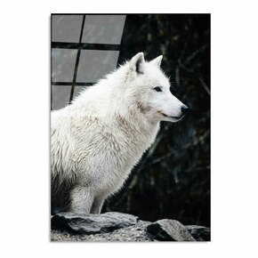 Steklena slika 70x100 cm White Wolf – Wallity