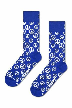 Nogavice Happy Socks Peace - modra. Nogavice iz kolekcije Happy Socks. Model izdelan iz elastičnega