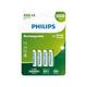 Philips akumulatorske baterije AAA 1000mAh, NiMH - 4 kosi