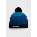 Volnena kapa Viking modra barva, - modra. Kapa iz kolekcije Viking. Model izdelan iz vzorčaste pletenine.