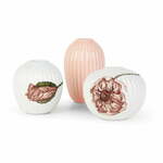 Komplet 3 miniaturnih porcelanastih vaz Kähler Design Hammershøi Poppy