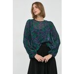 Bluza Nissa ženska, - pisana. Bluza iz kolekcije Nissa. Model izdelan iz vzorčaste tkanine. Ima okrogli izrez.