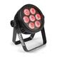 Beamz Professional BAC500 Aluminium, ProPar, 7 x 14 W 7 v 1 LED dioda, RGBA-UV-CW/WW, črna