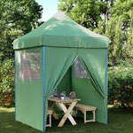 vidaXL Zložljivi pop-up šotor za zabave 4 stranice zelena