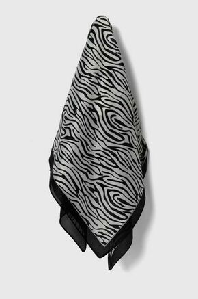 Rutica s svilo Answear Lab črna barva - črna. Rutica iz kolekcije Answear Lab. Model izdelan iz vzorčaste tkanine.