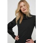 Majica Sisley ženska, črna barva - črna. Bluza iz kolekcije Sisley, izdelana iz kombinacija dveh različnih materialov. Material z optimalno elastičnostjo zagotavlja popolno svobodo gibanja.