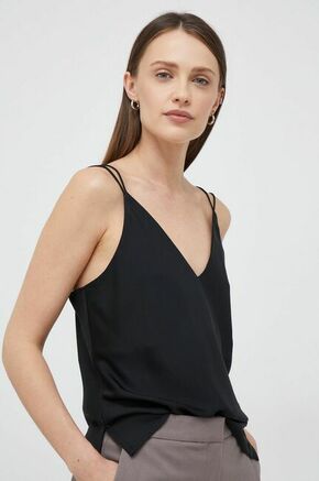 Bluza Calvin Klein črna barva - črna. Mikica iz kolekcije Calvin Klein. Model izdelan iz enobarvne tkanine. Ima V izrez.