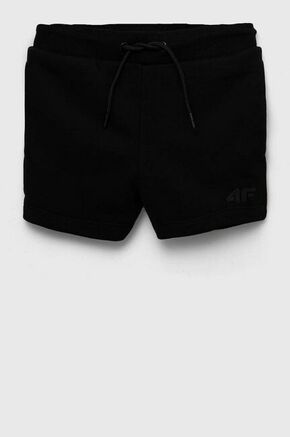 Otroške kratke hlače 4F črna barva - črna. Otroški kratke hlače iz kolekcije 4F. Model izdelan iz pletenine.
