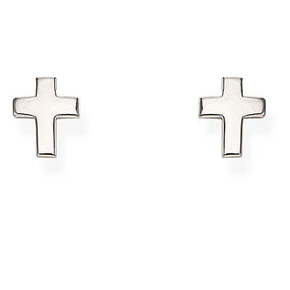 Amen Elegantni srebrni uhani v obliki križev ORCROB križev