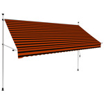 shumee Ročno zložljiva tenda 300 cm oranžna in rjava