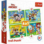 WEBHIDDENBRAND TREFL Puzzle Mickey's Club 4v1 (12,15,20,24 kosov)