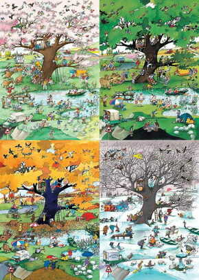 Heye Puzzle Cartoon Classics: Four Seasons 2000 kosov