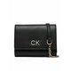 Calvin Klein Velika ženska denarnica Re-Lock Trifold Md W/Chain K60K611458 Črna