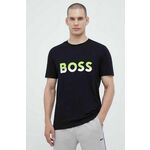 Bombažna kratka majica BOSS ATHLEISURE črna barva - črna. Kratka majica iz kolekcije BOSS. Model izdelan iz udobne pletenine.