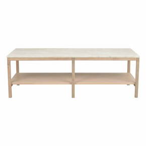 Bela mizica s ploščo iz kamnine 140x60 cm Orwel - Rowico