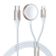 NEW Kabel 2v1 Lightning za iPhone in induktivni polnilec za Apple Watch USB-C 1,5 m bele barve