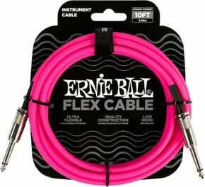 Ernie Ball Flex Instrument Cable Straight/Straight Roza 3 m Ravni - Ravni