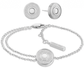 Calvin Klein Modni jekleni komplet nakita 35700009 (uhani