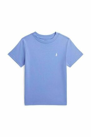Otroška bombažna kratka majica Polo Ralph Lauren vijolična barva - vijolična. Otroške kratka majica iz kolekcije Polo Ralph Lauren. Model izdelan iz tanke