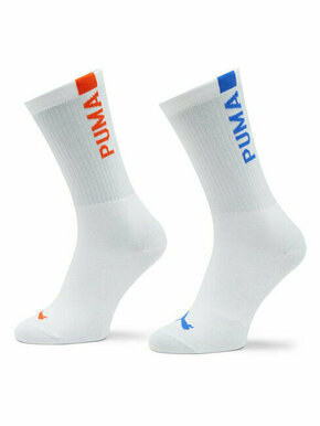 Puma Set 2 parov ženskih visokih nogavic Women Slouch Sock 2P 938005 Bela