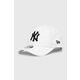 Otroška bombažna bejzbolska kapa New Era NEW YORK YANKEES bela barva - bela. Otroška kapa s šiltom vrste baseball iz kolekcije New Era. Model izdelan iz bombažnega materiala.